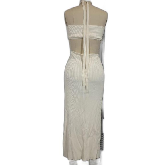Cult Gaia Cameron Cutout Midaxi Dress Off White Size S - Picture 3 of 8
